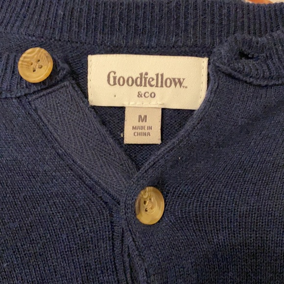 Men’s Goodfellow Navy Blue Sweater Medium - Picture 2 of 2